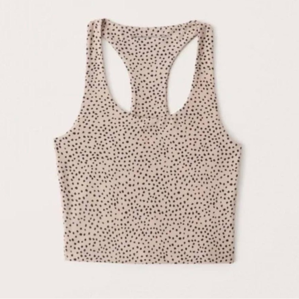 Abercrombie & Fitch Contour Seamless Racerback Crop in Animal Print